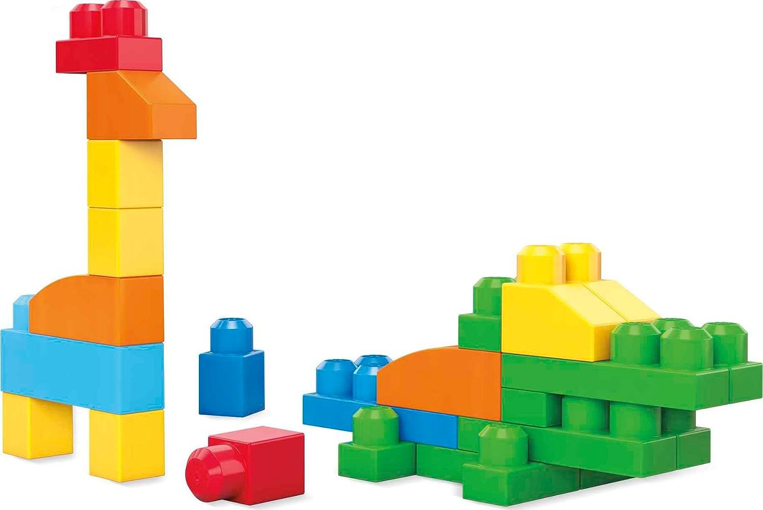 MEGA BLOKS First Builders Toddler Blocks Toys Set, Deluxe Building Bag with 150 Pieces and Storage, Blue, Ages 1+ Years
