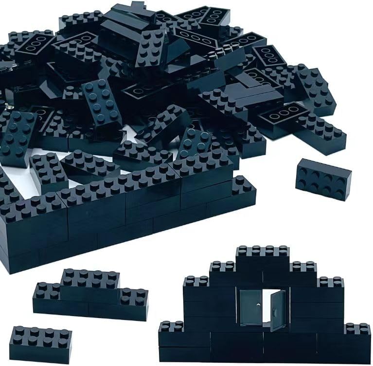 120Pieces Classic Building Bricks Blocks Toy Set 2x4 MOC Building Basic Bricks Parts and Pieces Compatible with Major Brands STEM Creative Construction Toys for Kids 6+ (Red, Yellow, Blue, Green)