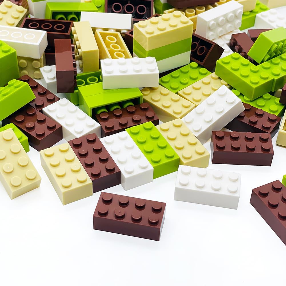 120Pieces Classic Building Bricks Blocks Toy Set 2x4 MOC Building Basic Bricks Parts and Pieces Compatible with Major Brands STEM Creative Construction Toys for Kids 6+ (Red, Yellow, Blue, Green)