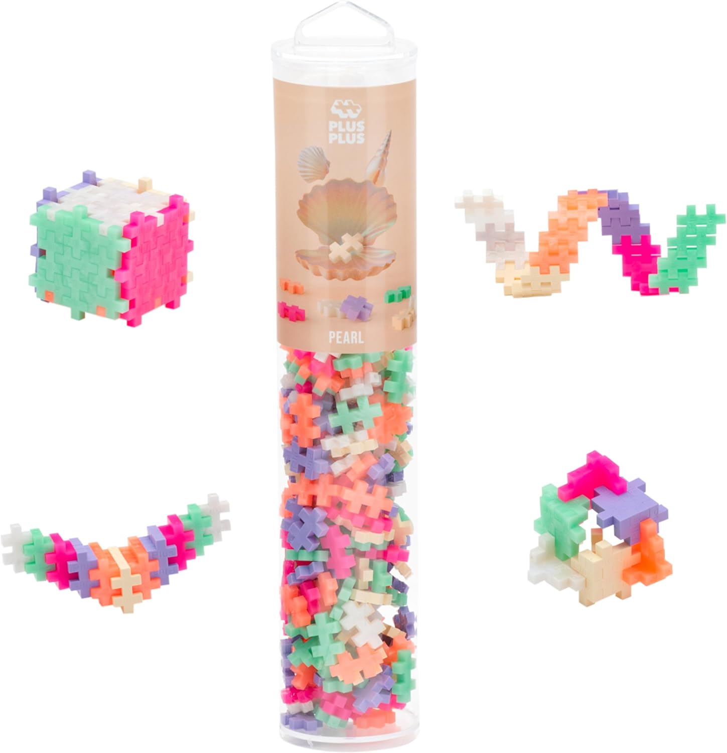 Plus Plus – Open Play Tube – 240 Piece Pastel Color Mix – Construction Building STEM | STEAM Toy, Interlocking Mini Puzzle Blocks for Kids
