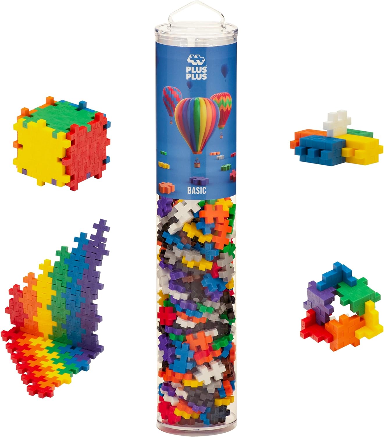 Plus Plus – Open Play Tube – 240 Piece Pastel Color Mix – Construction Building STEM | STEAM Toy, Interlocking Mini Puzzle Blocks for Kids