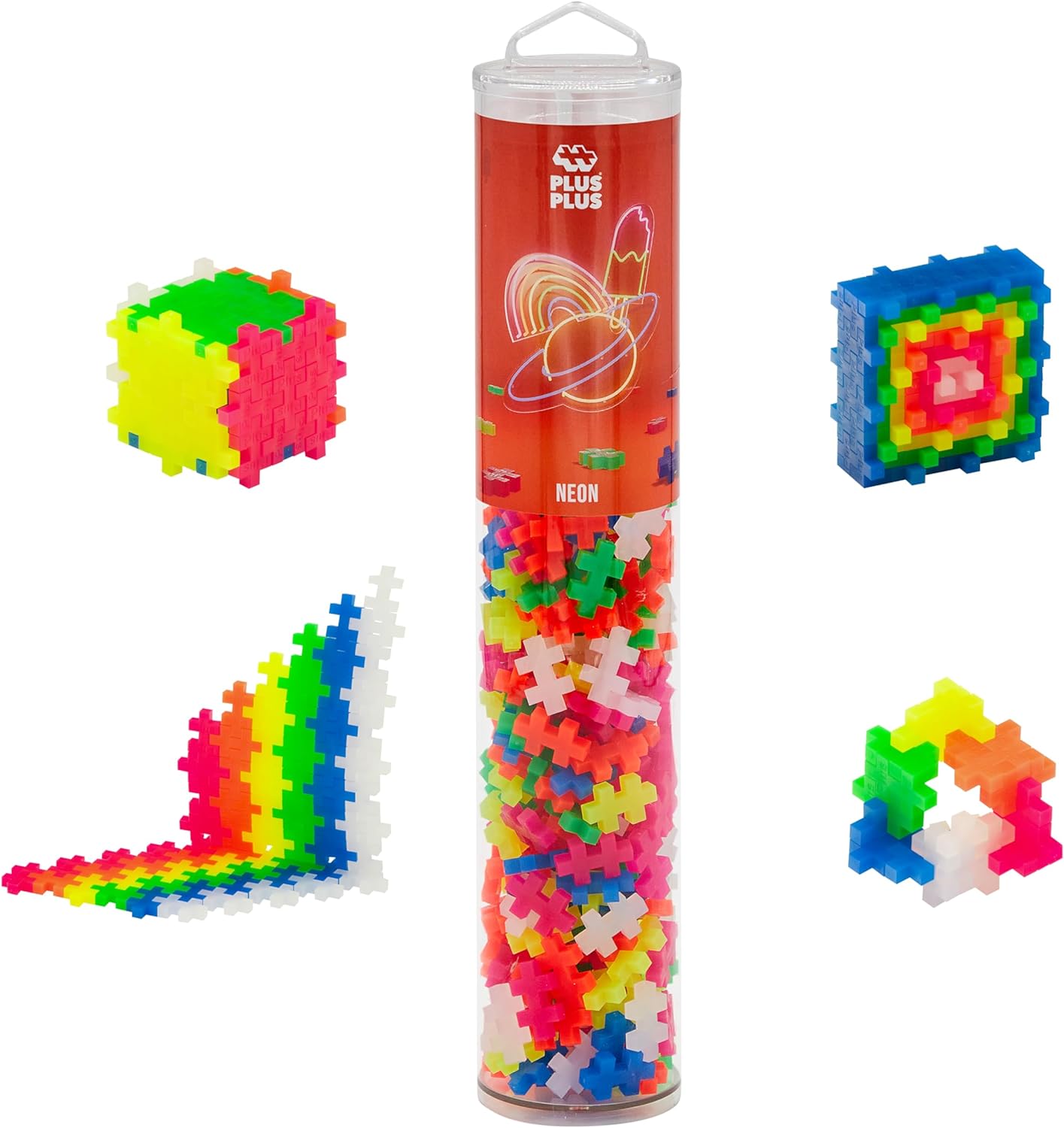 Plus Plus – Open Play Tube – 240 Piece Pastel Color Mix – Construction Building STEM | STEAM Toy, Interlocking Mini Puzzle Blocks for Kids