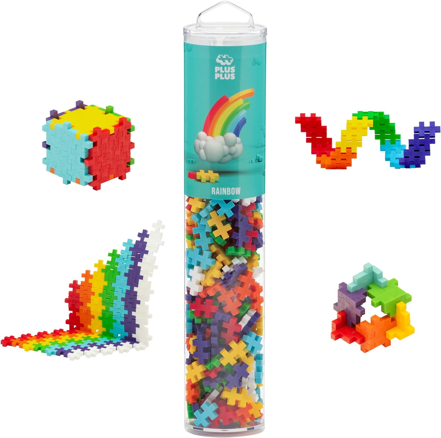 Plus Plus – Open Play Tube – 240 Piece Pastel Color Mix – Construction Building STEM | STEAM Toy, Interlocking Mini Puzzle Blocks for Kids