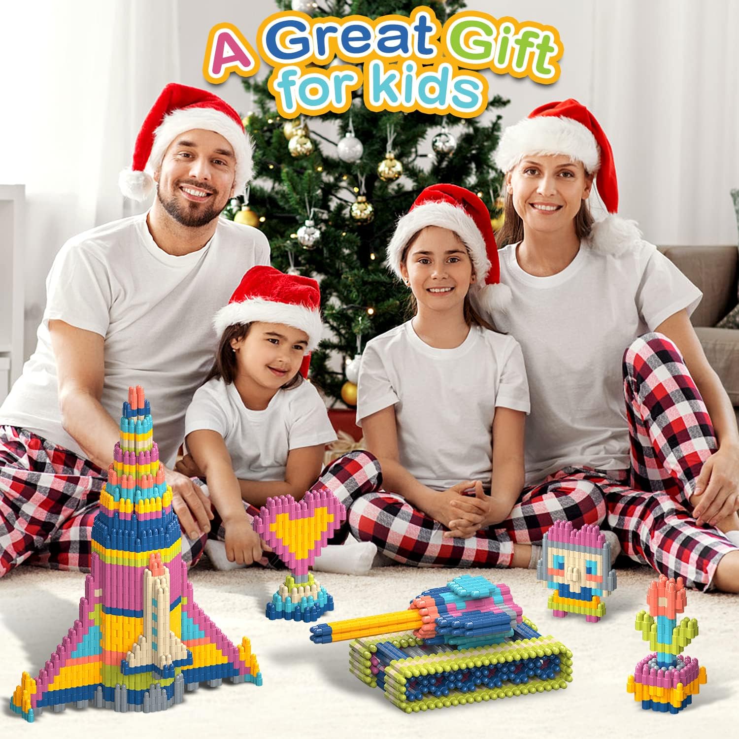 Kids 1120pcs Building Blocks Set Educational STEM Building Toy, Construction Block Toys Set Learning Playset Kit for Boys Girls, Child Brain Development Preschool Kindergarten Toy Age 3+