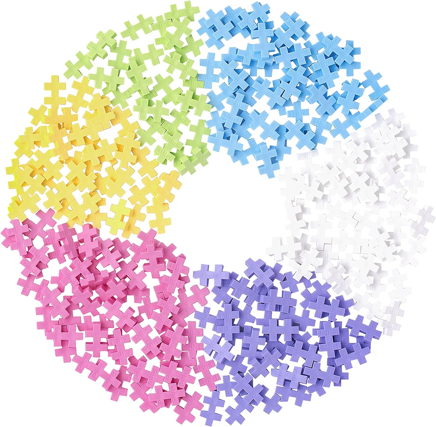 Plus Plus – Open Play Tube – 240 Piece Pastel Color Mix – Construction Building STEM | STEAM Toy, Interlocking Mini Puzzle Blocks for Kids