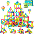 Magnet Toys for 3 Year Old Girls Boys, Educational Preschool Toys Magnetic Building Toys for Toddlers Kids, Sensory Montessori Toys Magnet Building Tiles Sticks Playset, Birthday Gift