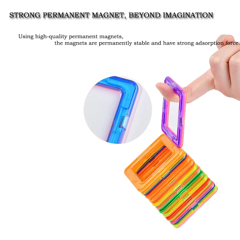Custom Pieces Gift Educational Construction Tiles Kids Toy Magnetic Building Blocks Toys For Kids