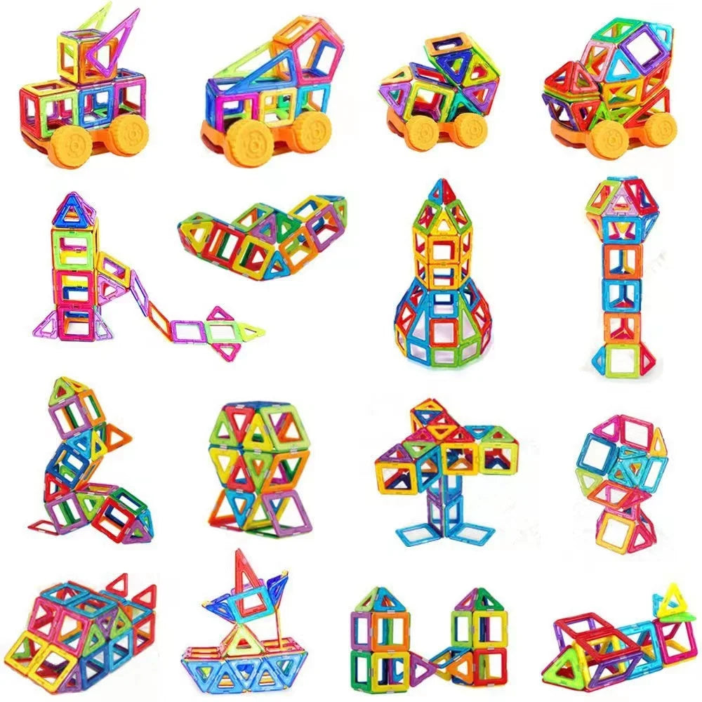 Custom Pieces Gift Educational Construction Tiles Kids Toy Magnetic Building Blocks Toys For Kids