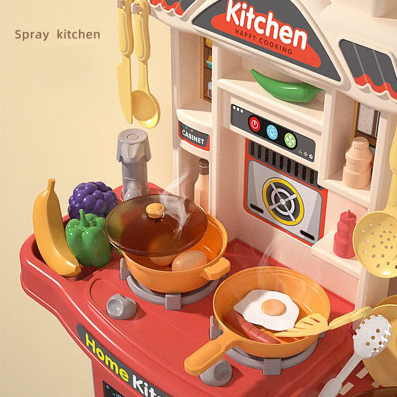 Kids Kitchen Set Pretend Play Plastic Fruit and Vegetable Cut Toys Girls Kitchen Food Toy