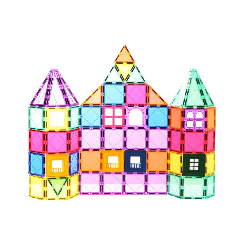 Diy Plastic Building Magnetic Blocks Construction Magnet Toys Kids Educational Magnetic Tiles