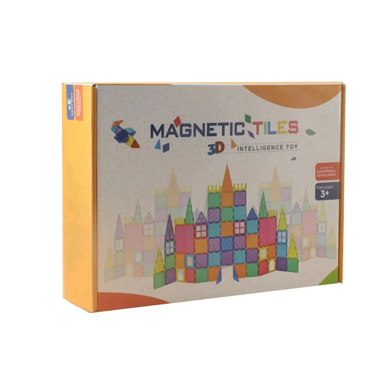 Diy Plastic Building Magnetic Blocks Construction Magnet Toys Kids Educational Magnetic Tiles